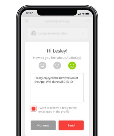 AudioKey 2 - Wir schätzen Ihr Feedback AudioKey 2 - Wir schätzen Ihr Feedback